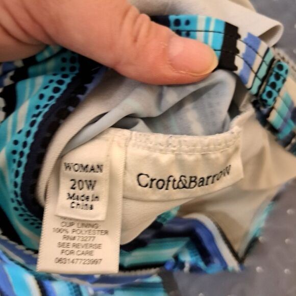 Croft & Barrow tankini swim top size 20W - Picture 4 of 4